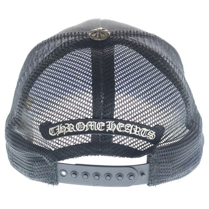 Chrome Hearts Verticallogo Vertical Logo Crossball Trucker Mesh Cap Hat — view 2