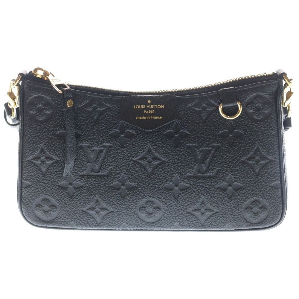 Louis Vuitton Monogram Empreinte Pouch Shoulder Bag Black Leather Gold