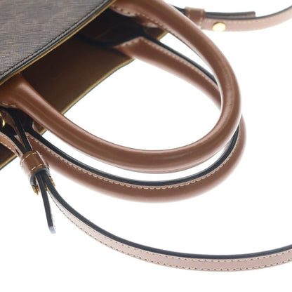 Celine Triomphe Vertical Cover Mini Shoulder Bag Mini Tote Brown Leather Gold — view 6