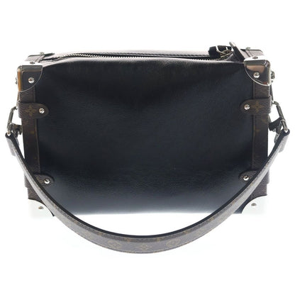 Louis Vuitton Side Trunk Vibe MM Shoulder Bag Chain Black Brown Leather Silver — view 2