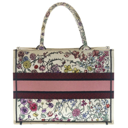 Dior Book Tote Pink Multicolor Flower Canvas — view 2