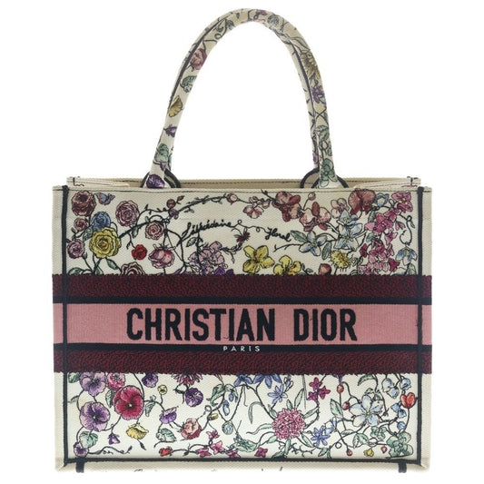 Dior Book Tote Pink Multicolor Flower Canvas