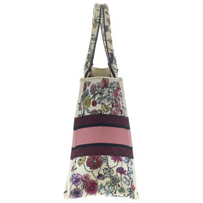 Dior Book Tote Pink Multicolor Flower Canvas — view 3