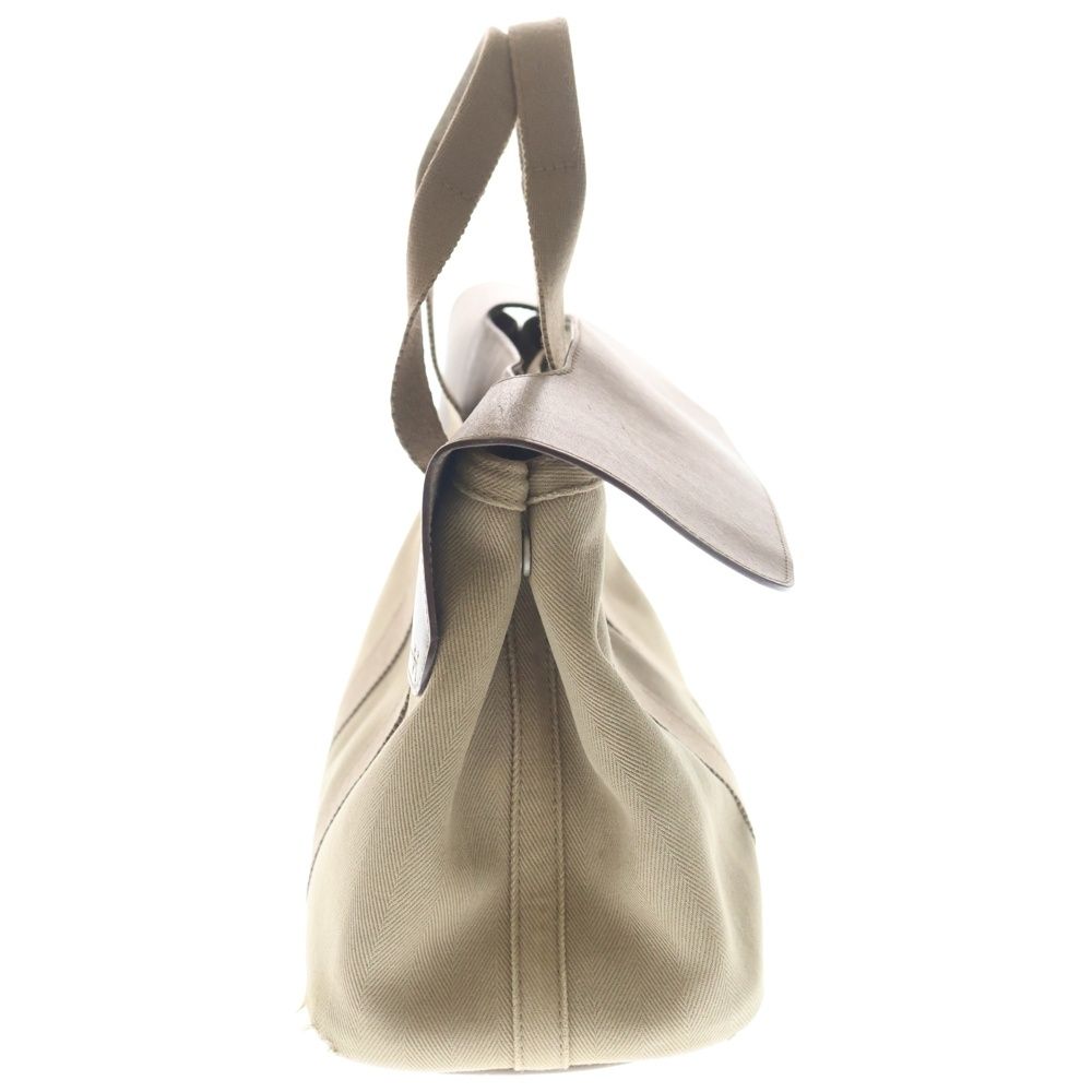 Hermes Valparaiso PM Canvas Leather Handbag Beige — view 3