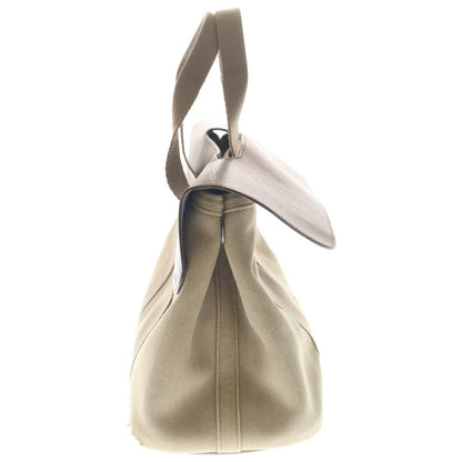 Hermes Valparaiso PM Canvas Leather Handbag Beige — view 3