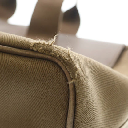 Hermes Valparaiso PM Canvas Leather Handbag Beige — view 6