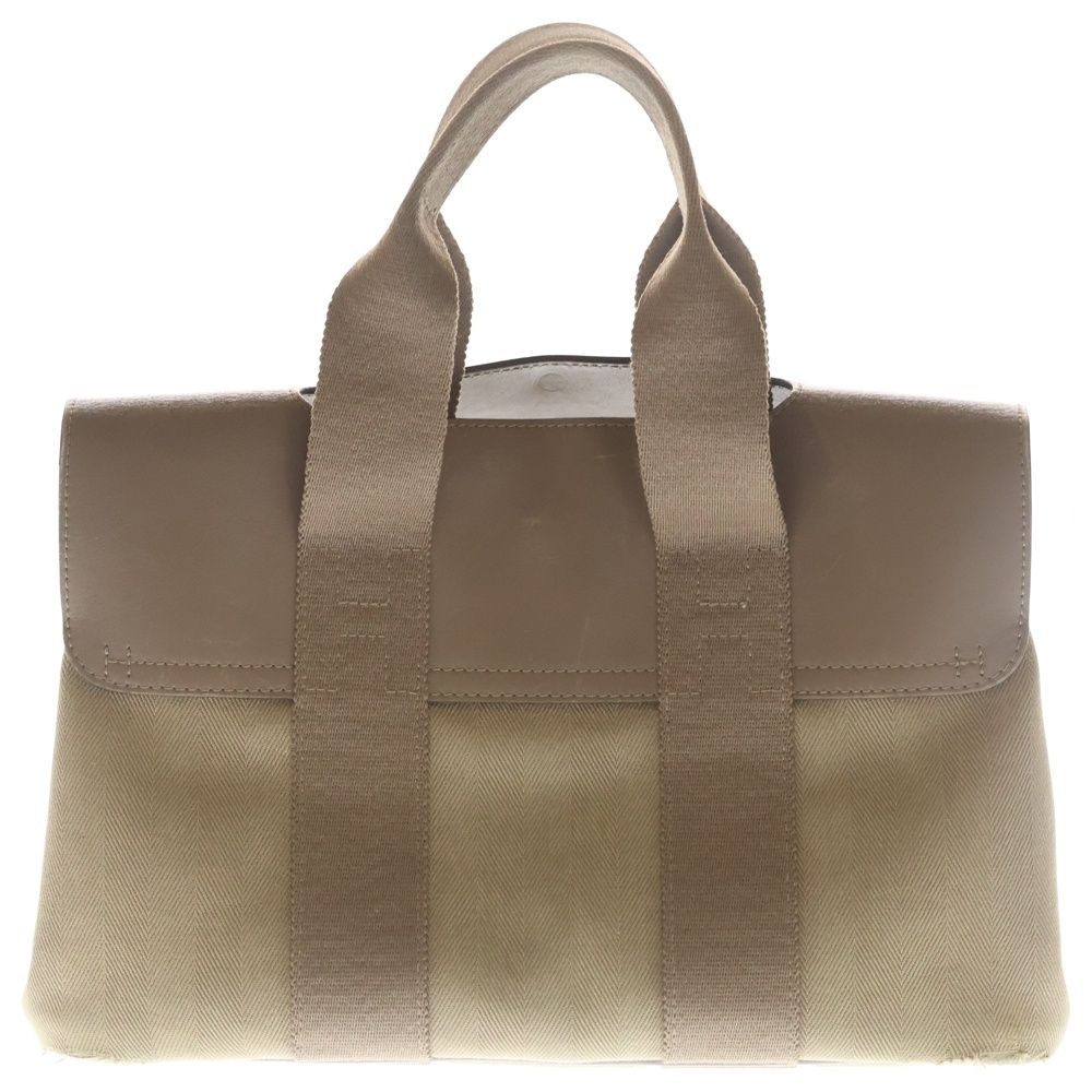 Hermes Valparaiso PM Canvas Leather Handbag Beige — view 2