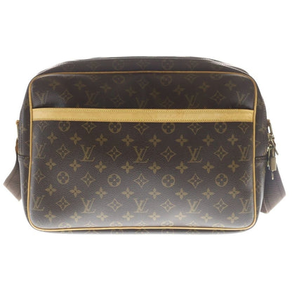 Louis Vuitton Reporter GM Monogram Leather Shoulder Bag Gold Brown