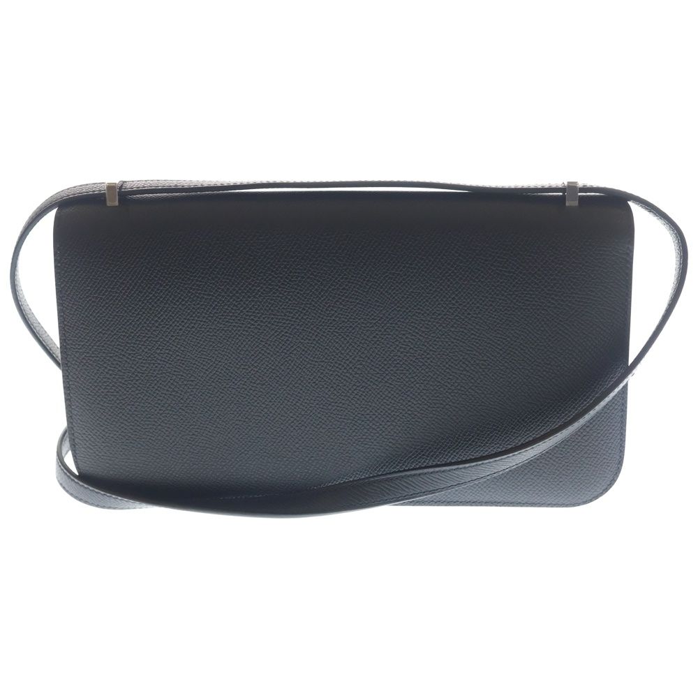 Hermes Constance Elan Epsom Leather Logo Shoulder Bag Silver Black — view 2