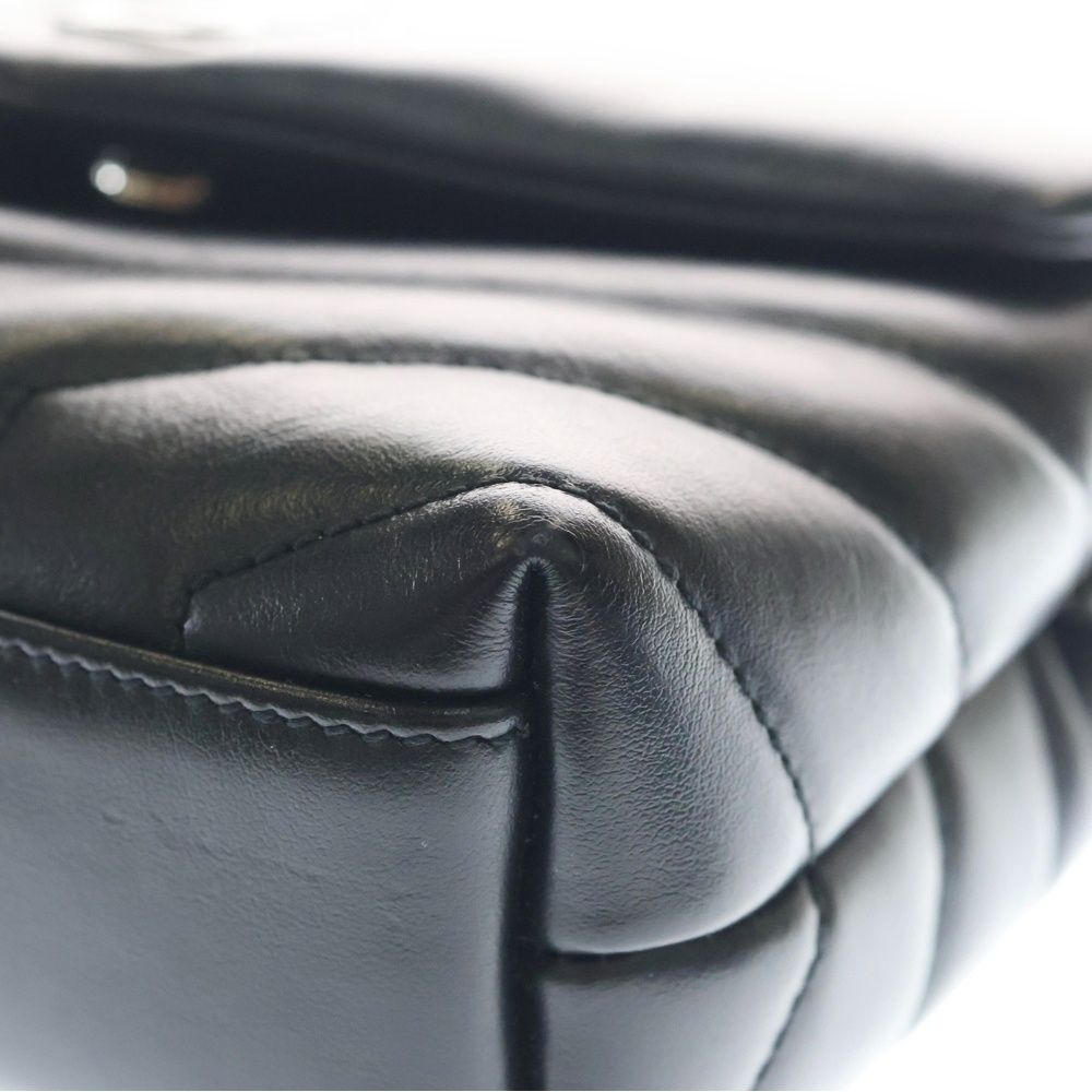 Saint Laurent Paris Lou Shoulder Bag Black Leather Silver — view 5
