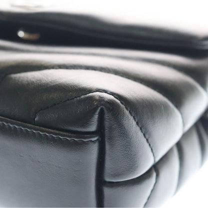 Saint Laurent Paris Lou Shoulder Bag Black Leather Silver — view 5