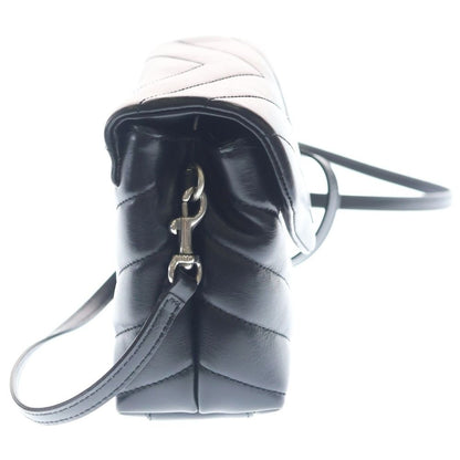 Saint Laurent Paris Lou Shoulder Bag Black Leather Silver — view 3