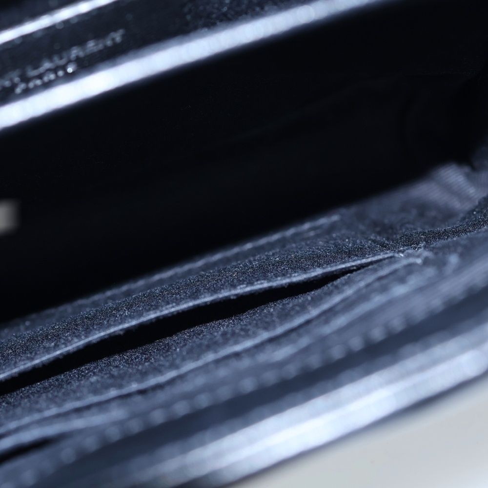Saint Laurent Paris Lou Shoulder Bag Black Leather Silver — view 4