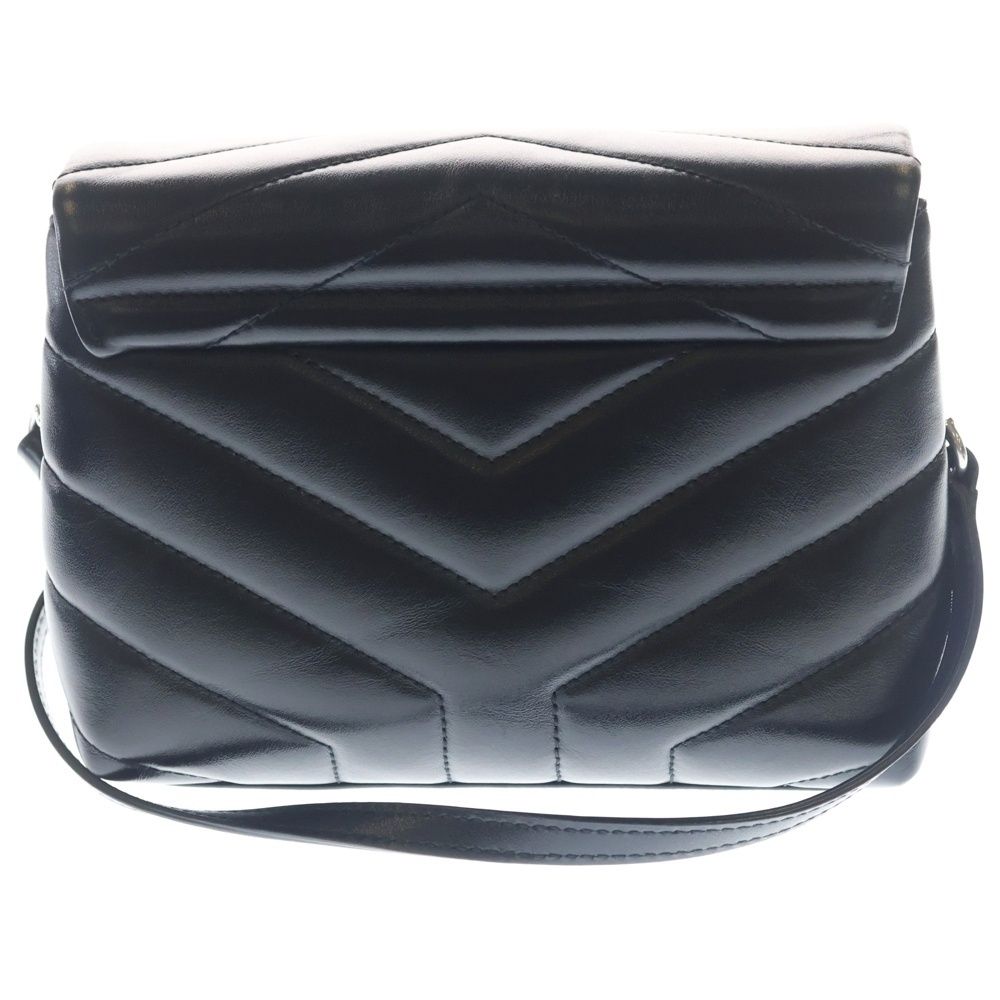 Saint Laurent Paris Lou Shoulder Bag Black Leather Silver — view 2