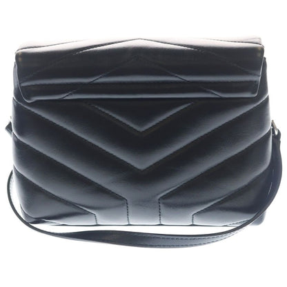 Saint Laurent Paris Lou Shoulder Bag Black Leather Silver — view 2