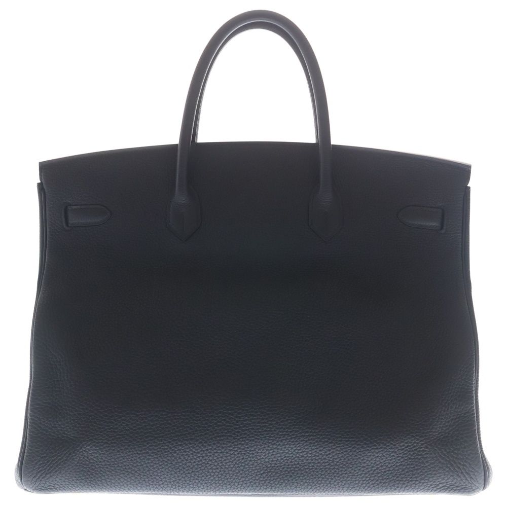 Hermes Birkin 40 Canvas Togo Handbag Gold Navy — view 2