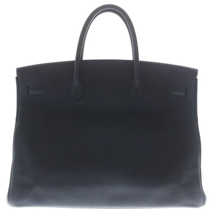 Hermes Birkin 40 Canvas Togo Handbag Gold Navy — view 2