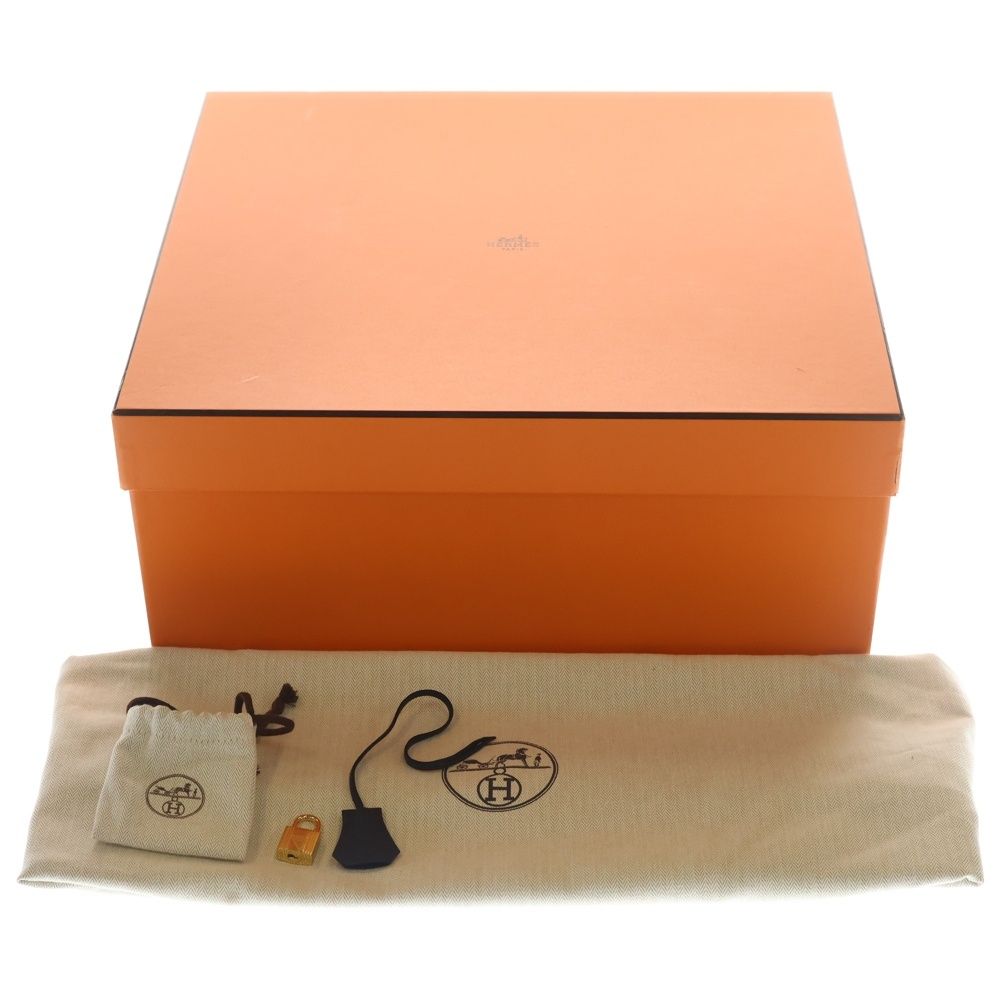 Hermes Birkin 40 Canvas Togo Handbag Gold Navy — view 6