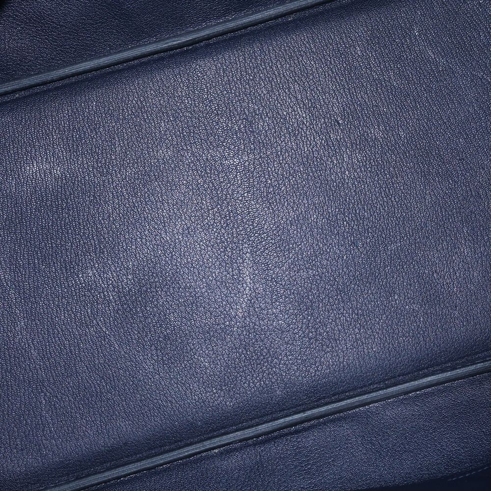 Hermes Birkin 40 Canvas Togo Handbag Gold Navy — view 4