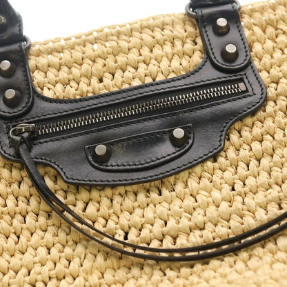 Balenciaga Pannier Tote Basket Beige Black Leather Gold — view 5