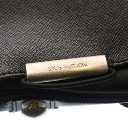 Louis Vuitton Taiga Victor Shoulder Bag Black Leather Silver — view 6