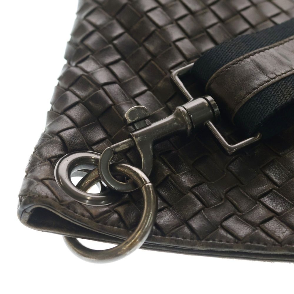 Bottega Veneta Intrecciato Shoulder Back Brown Leather Gunmetal — view 5