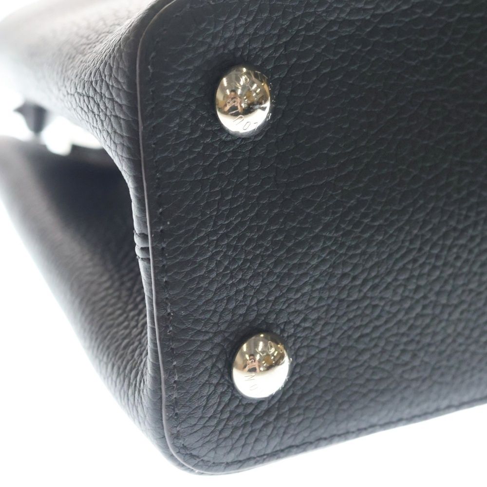 Louis Vuitton Capucines PM 2-Way Shoulder Bag Black Leather Silver — view 5