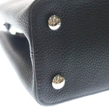 Louis Vuitton Capucines PM 2-Way Shoulder Bag Black Leather Silver — view 5