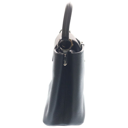 Louis Vuitton Capucines PM 2-Way Shoulder Bag Black Leather Silver — view 3