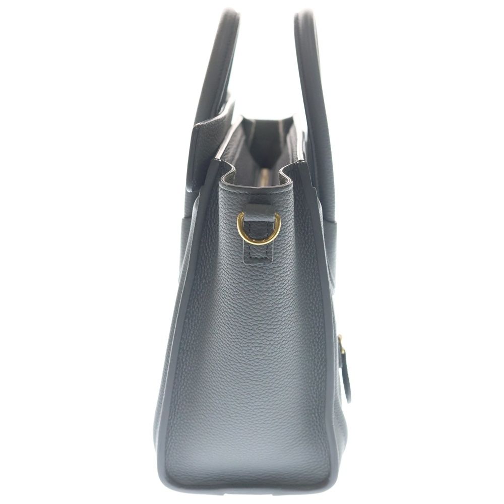 Celine Luggage Nano 2-Way Shoulder Bag Gray Leather Gold — view 3