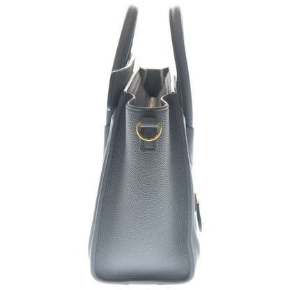 Celine Luggage Nano 2-Way Shoulder Bag Gray Leather Gold — view 3