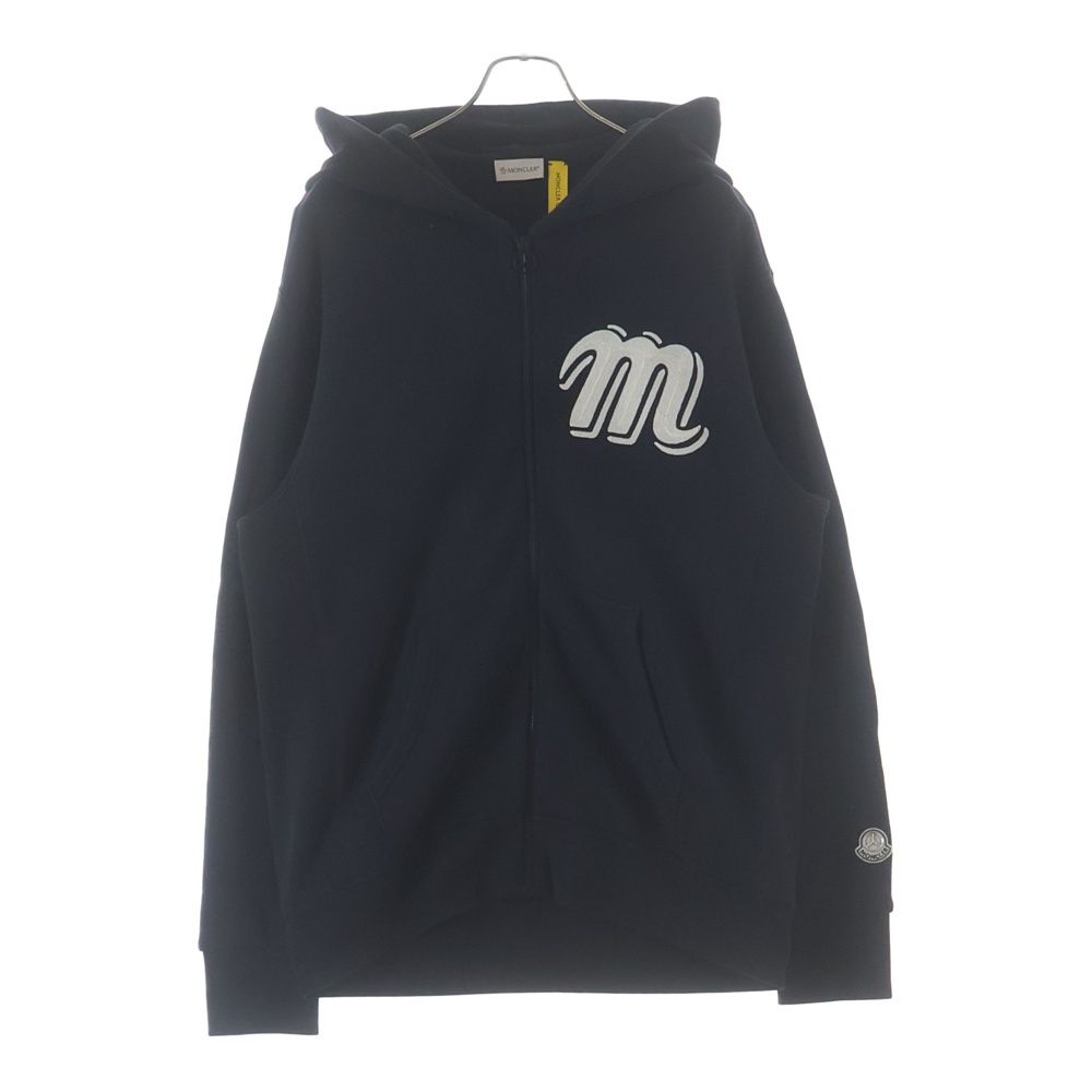 Moncler Mercedes Benz by Logo Embroidery Zip Up Sweatshirt Hoodie Black