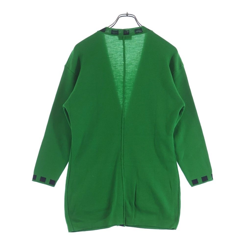 Fendi FF Logo Gold Button Wool Knit Cardigan Green — view 2