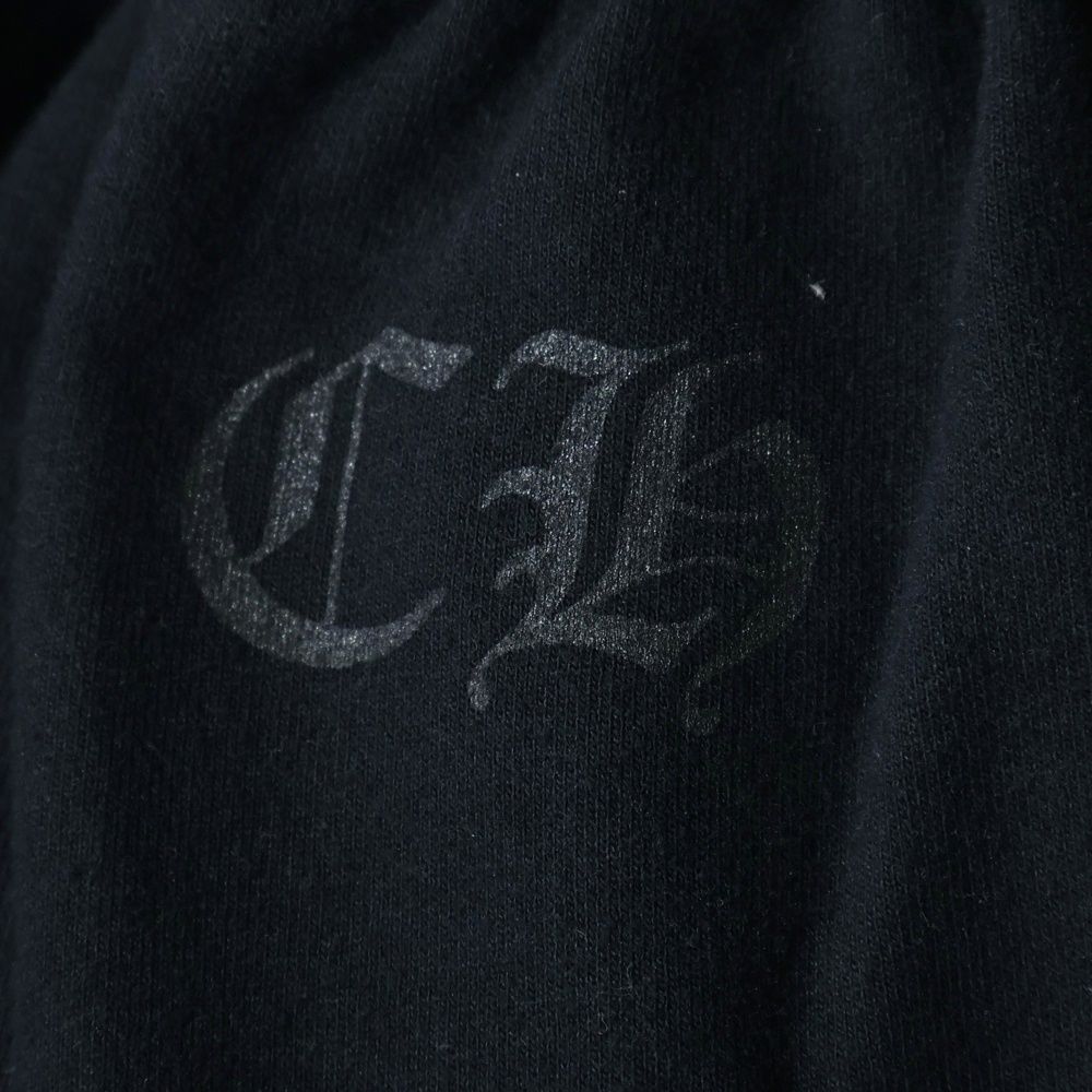 Chrome Hearts Sweatshirt Pants Scroll Label Side Logo Print Long Black — view 7