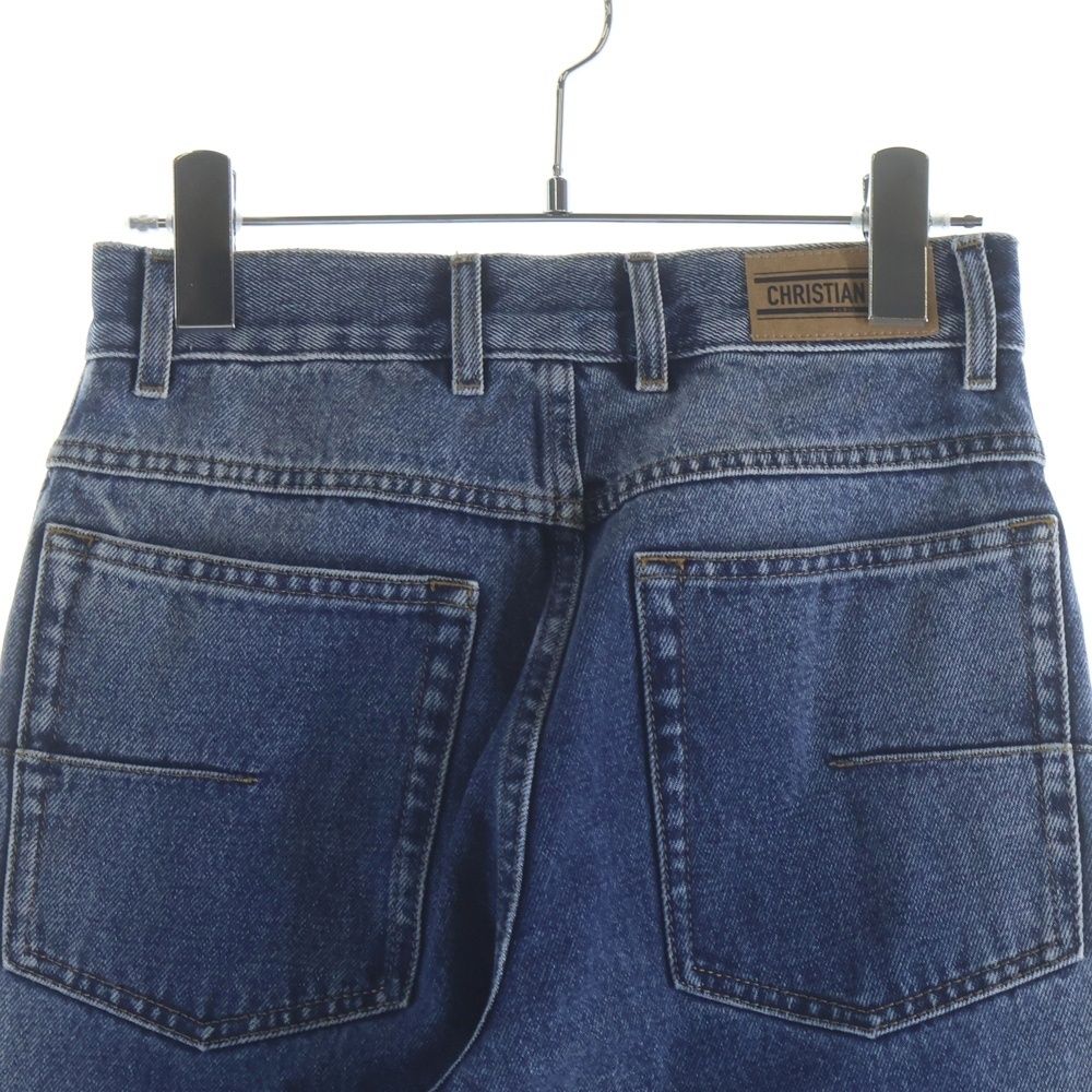 Dior Regular Fit White Cotton Denim Pants Indigo — view 4