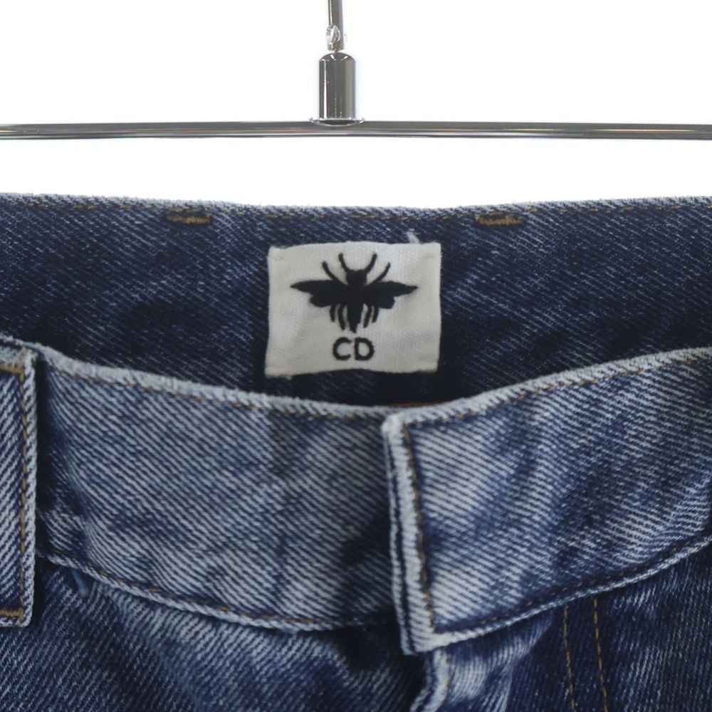 Dior Regular Fit White Cotton Denim Pants Indigo — view 6