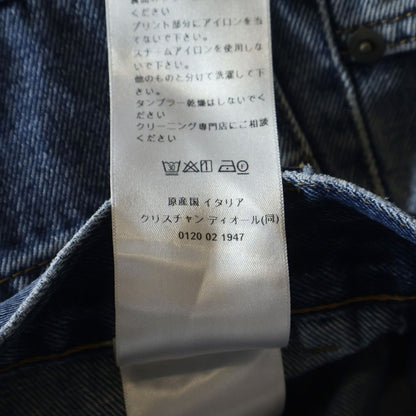 Dior Regular Fit White Cotton Denim Pants Indigo — view 8