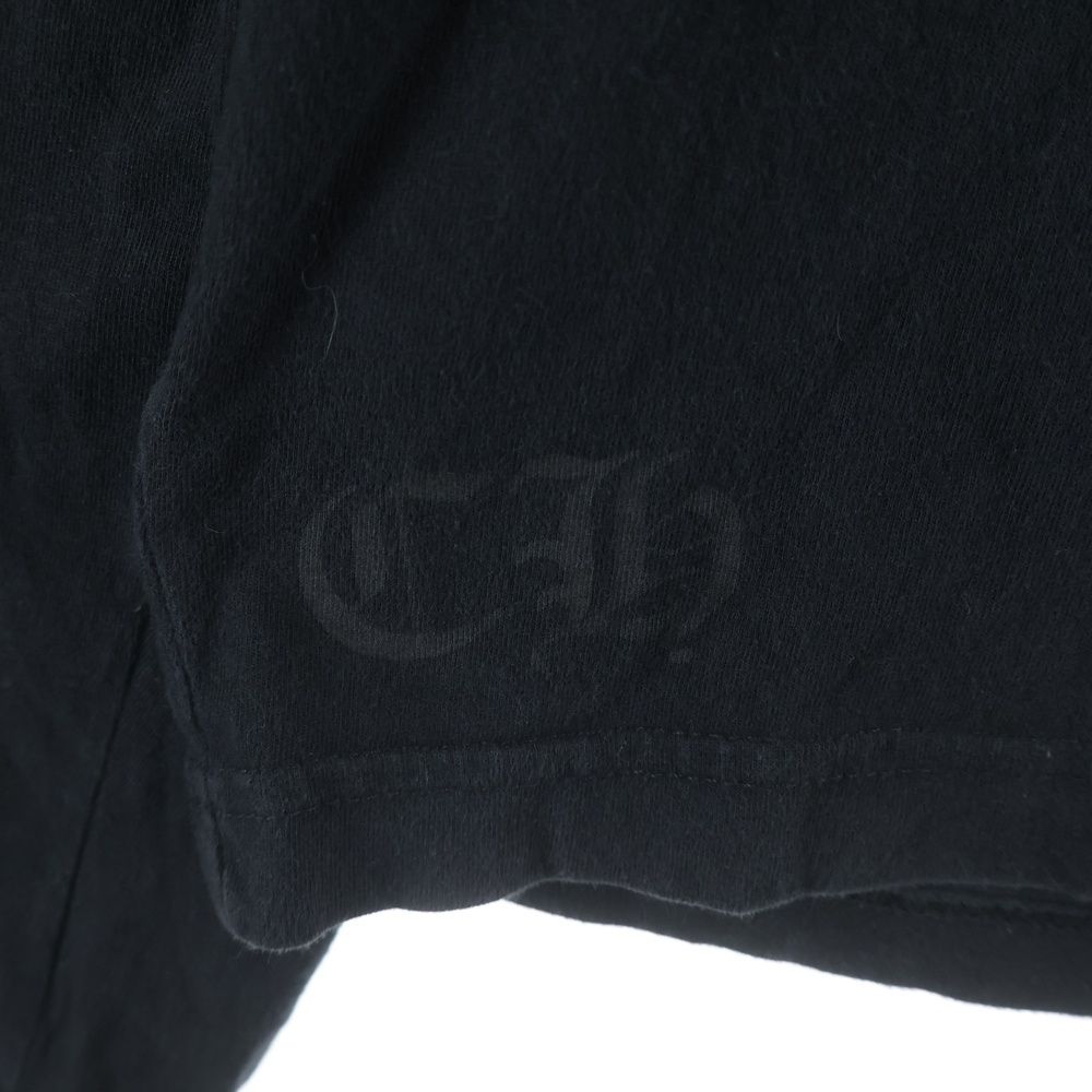 Chrome Hearts Neck Logo L S Tee Print Cotton Crew Long Sleeve T-Shirt Black — view 5