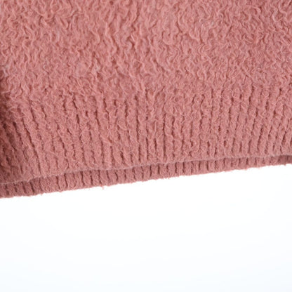 Celine Scott Reeder Brushed Cotton Crew Neck Long Sleeve Knit Sweater Pink — view 6