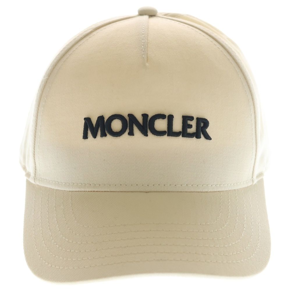 Moncler Logo Baseball Cap Hat Beige — view 4