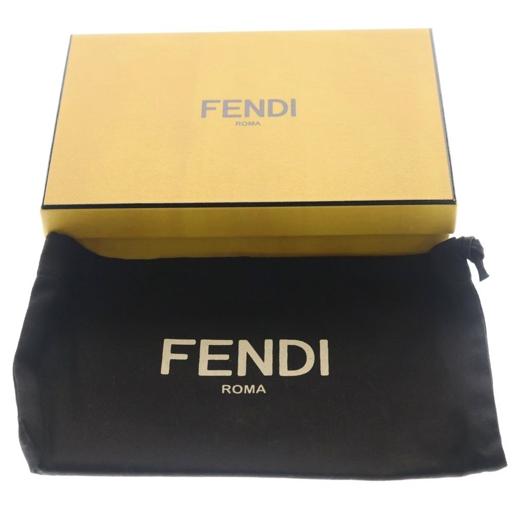 Fendi by the Way Continental Wallet Card Case Black Leather Gold — view 6