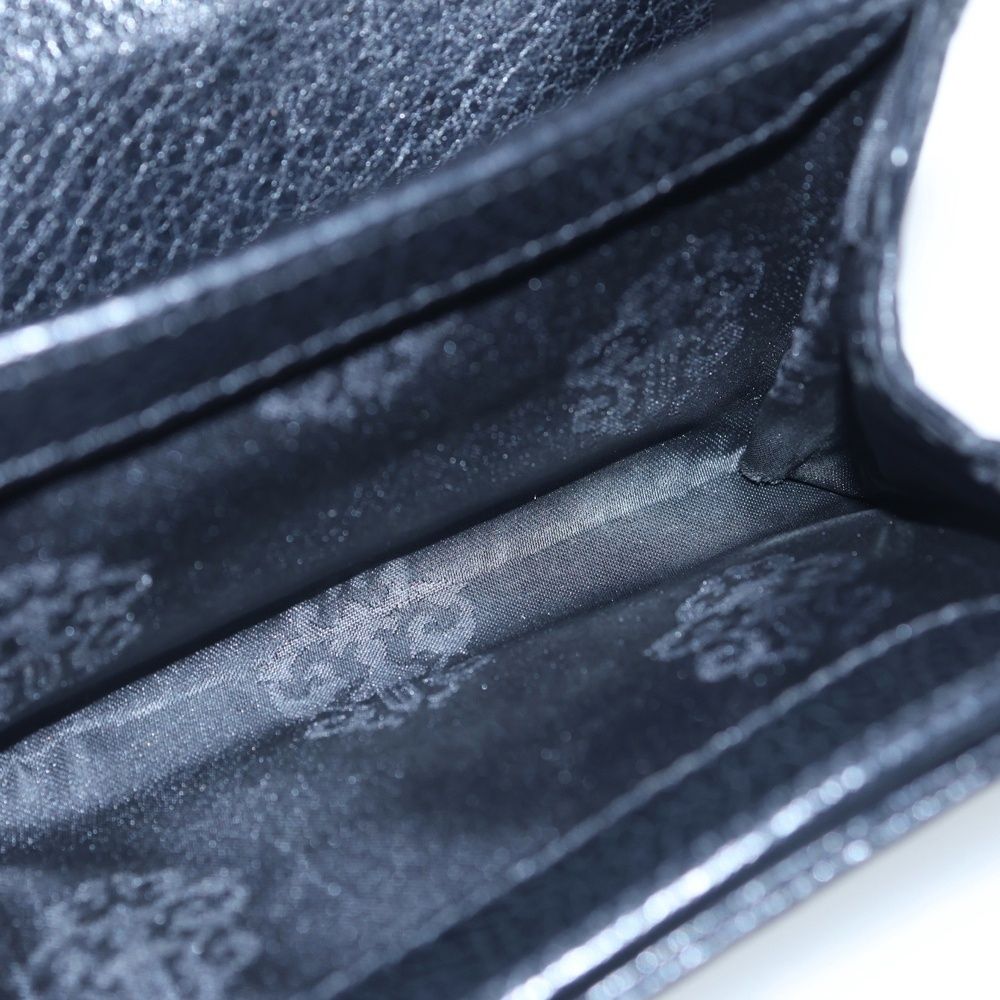Chrome Hearts Tiny Wallet Leather CH Plus Button Black — view 4