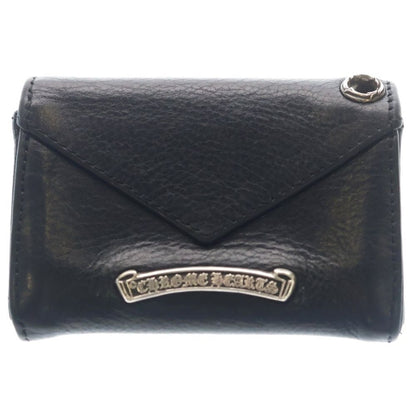 Chrome Hearts Tiny Wallet Leather CH Plus Button Black — view 2