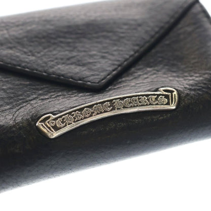 Chrome Hearts Tiny Wallet Leather CH Plus Button Black — view 6