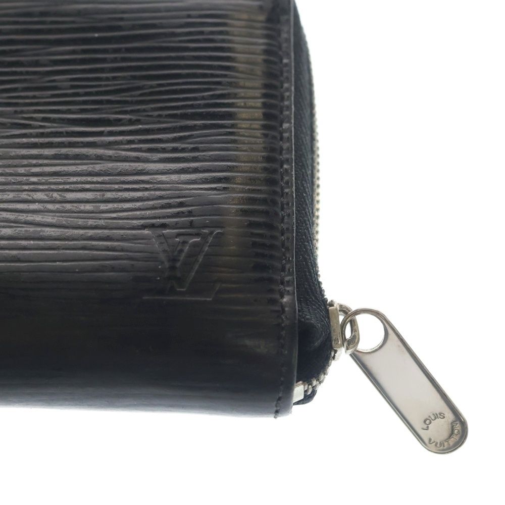 Louis Vuitton Epi Leather Wallet Zip Coin Case Black Silver — view 5
