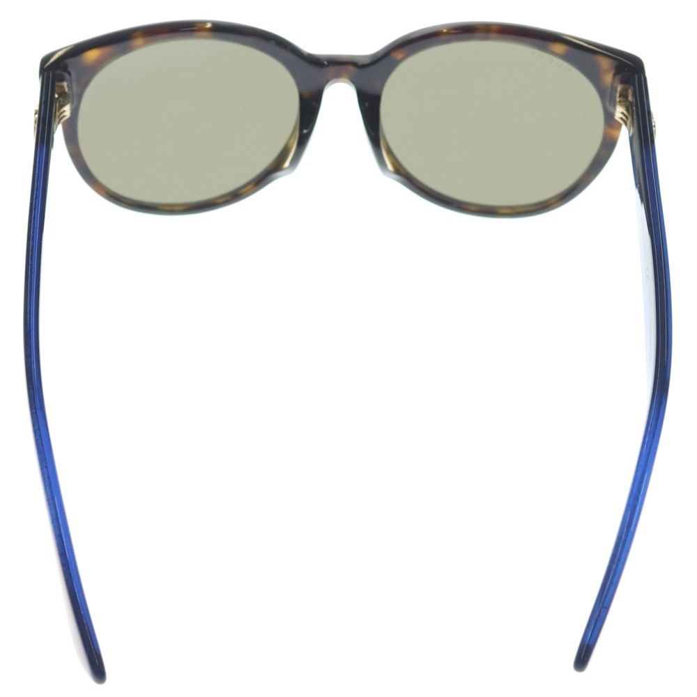 Gucci Interlocking Sunglasses Blue Frame Khaki Lens Gold Eyewear — view 2
