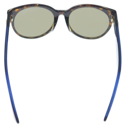 Gucci Interlocking Sunglasses Blue Frame Khaki Lens Gold Eyewear — view 2