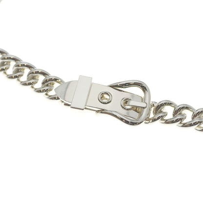Hermes Booklet Series Inflexible Chain Choker Necklace Silver — view 3
