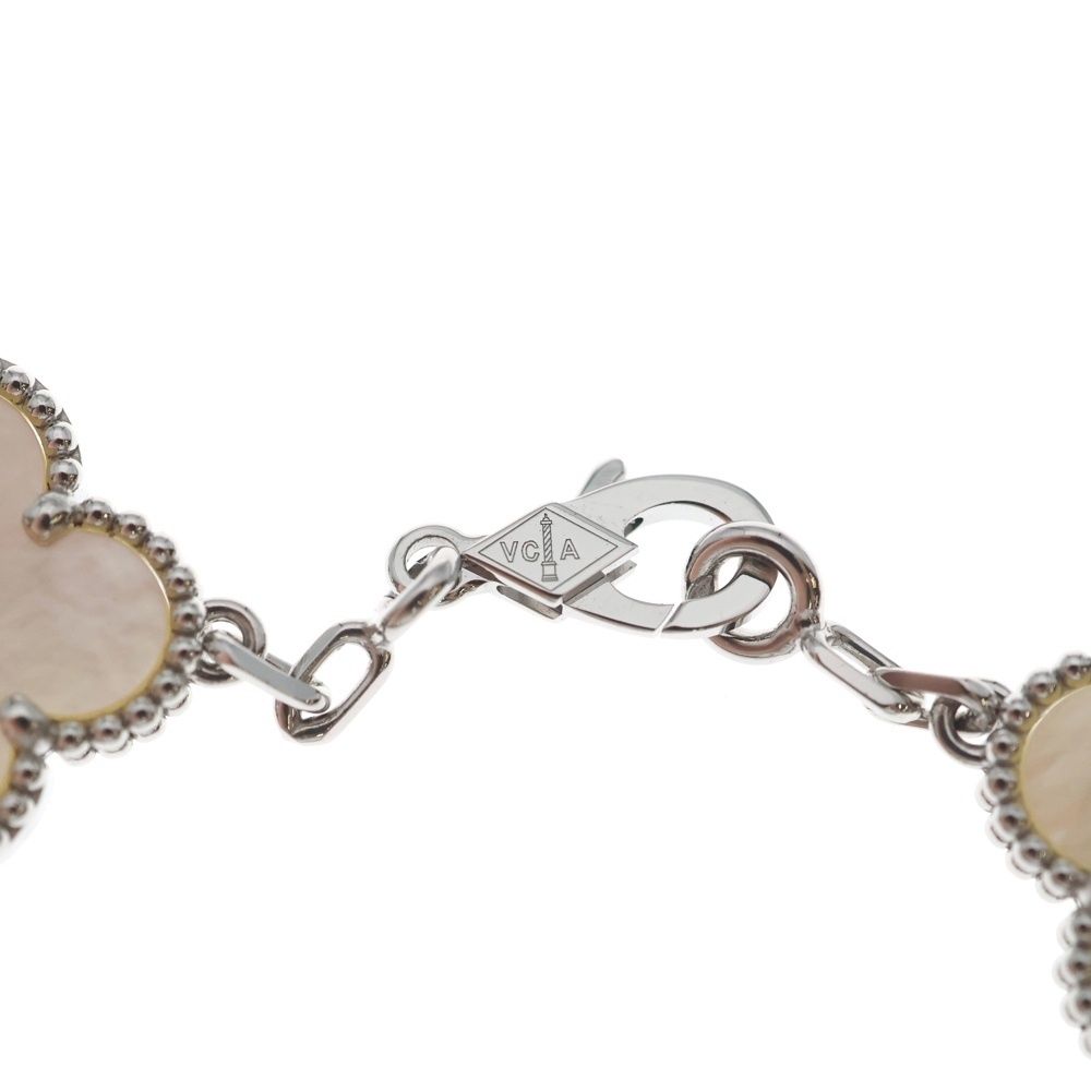 Van Cleef & Arpels Vintage Alhambra 5 Motif Mother of Pearl Bracelet — view 5