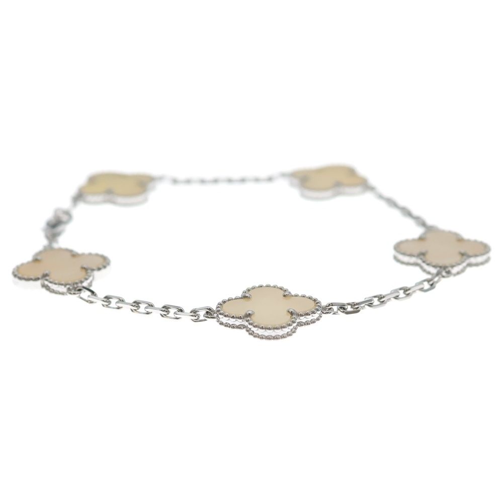 Van Cleef & Arpels Vintage Alhambra 5 Motif Mother of Pearl Bracelet — view 3